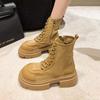 Retro Thick Bottom Women's Autumn New Style Simple Comfortable Coarse Heel Versatile Daily Casual Women's Boots