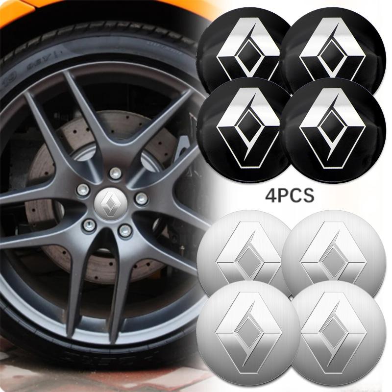 4pcs New Car Wheel Center Hub Cap Rim Cover Emblem Sticker For Renault Megane 2 3 Twingo Clio Talisman Captur Car Accessories