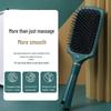 Dark Green Elastic Paint Airbag Massage Comb with Negative Ions for Smooth and Curly Hair