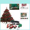 Festive Christmas Gift Electric Led Musical Train And Track Set For Kids Home Decor