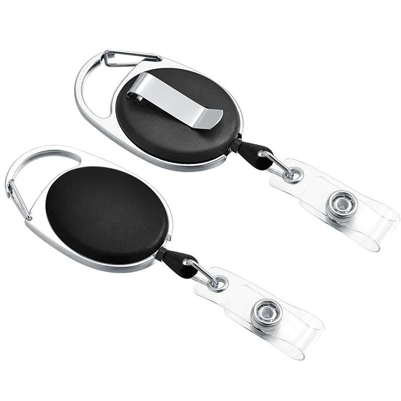 5 Stück Einziehbare Ausweis-Abzeichenrolle Ausweis-Lanyard Namensschild Karten-Ausweishalter Rollen Rückholband Schlüsselanhänger Kettenglieder