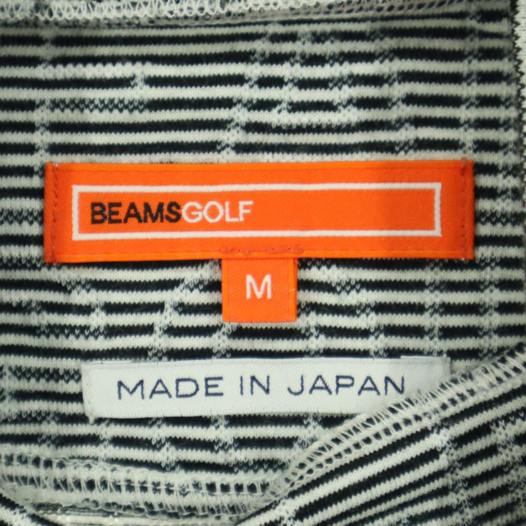 Beauty products BEAMS GOLF made in Japan Border Pattern Logo All-over Print Long sleeve High neck Cut Women Used