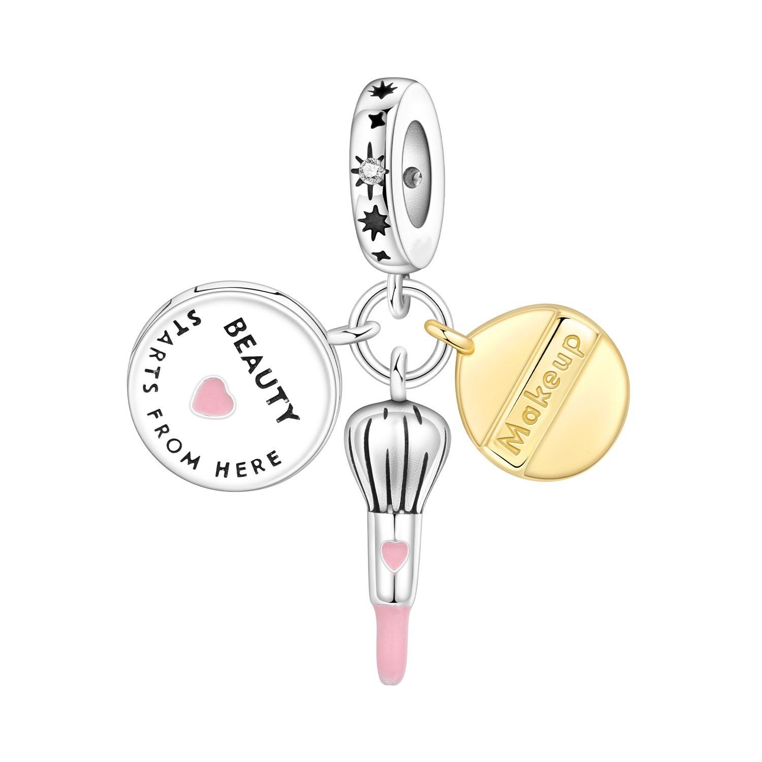 

Nurse Themed Stethoscope Shaped Perfume Bottle Earphone Microphone Charm Bracelet Pendant Accessory Set