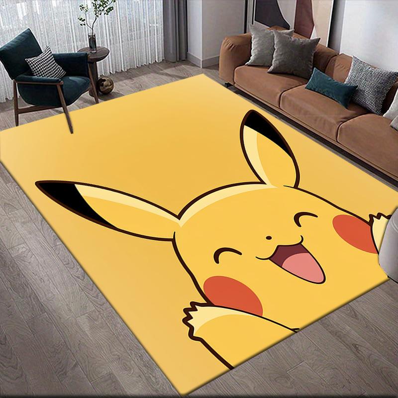Various Pikachu Anti-Slip Floor Mat, Rectangular Carpet for Bedroom, Sofa Area & Game Room, Home Decoration