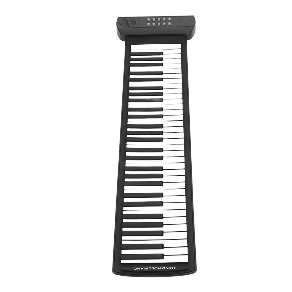 61 Keys Hand Roll Piano Portable 4D Stereo Surround Sound Roll Up Keyboard Piano for All Ages PM61