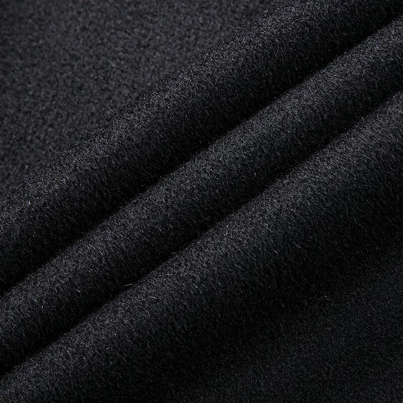 FAPAI Herren Reiner Woll Stehkragen Übermantel