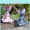 American Style Resin Sculpture Of Contemplative Sitting Cat Garden Ornament