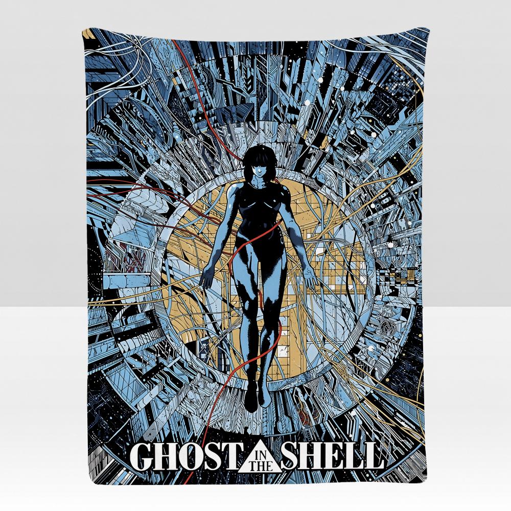 anime GGhost Shell Future Throw Soft Flannel Blanket for Bed Bedroom Sofa Picnic Throw Skinfriendly Breathable Gift Cover