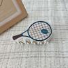 1pc Cute and creative sports tennis racket accessories, clip on disc hair, shark clip on hair accessories