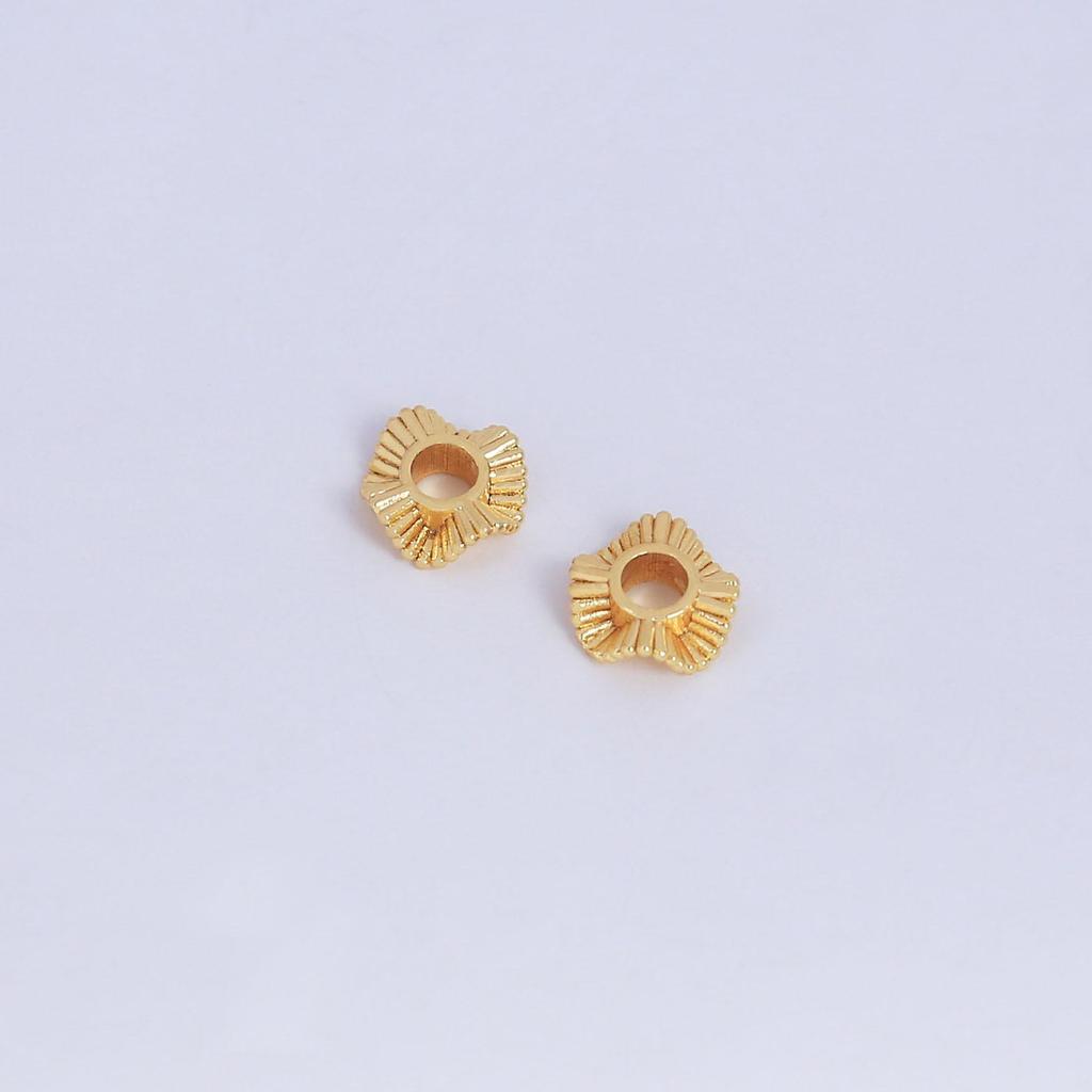 18K Gold Filled Gewellte Spitze Abstandshalter Perlen für DIY Barocke Armbänder & Halsketten