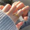 Shiny New In Fashion Hollow Out Flower Rings for Women Simple Light Luxury Classics Small Ring Adjustable Party Jewelry Gifts