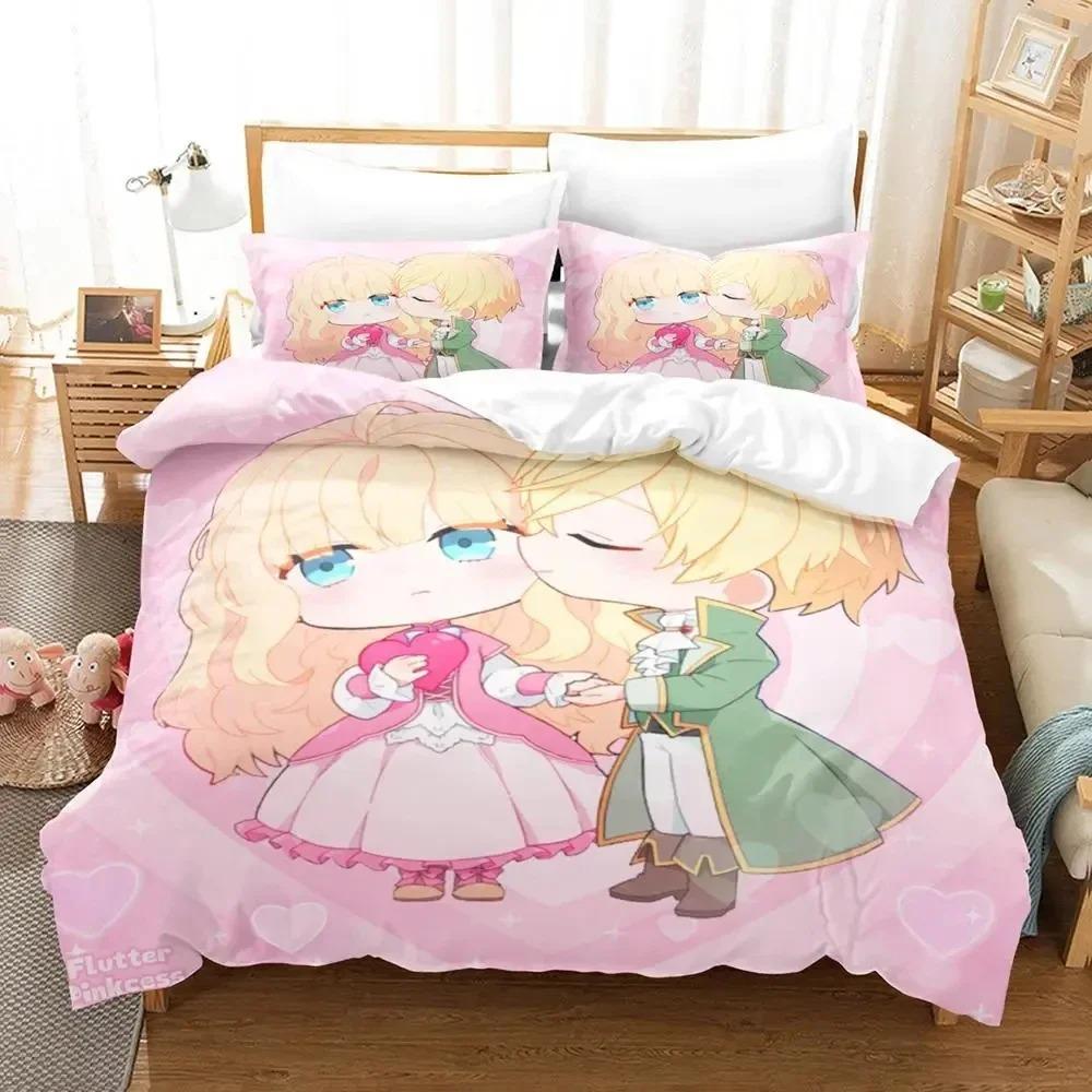3D Print Anime Bibliophile Princess Bedding Set Duvet Cover Bed Set Quilt Cover Pillowcase Comforter King Queen Size Boys Adult