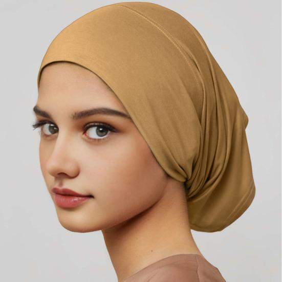 Women Turban Hat Modal Ethnic Top Hat Lightweight Breathable Hair Bag Elastic Fit Outdoor Activities Headwear
