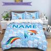 3pcs My Little Pony1 Cover Set - Personalized Name, HD Printed Bedding with 1 Cover and 2 Pillowcases - Perfect for Home Decor, Easy Care