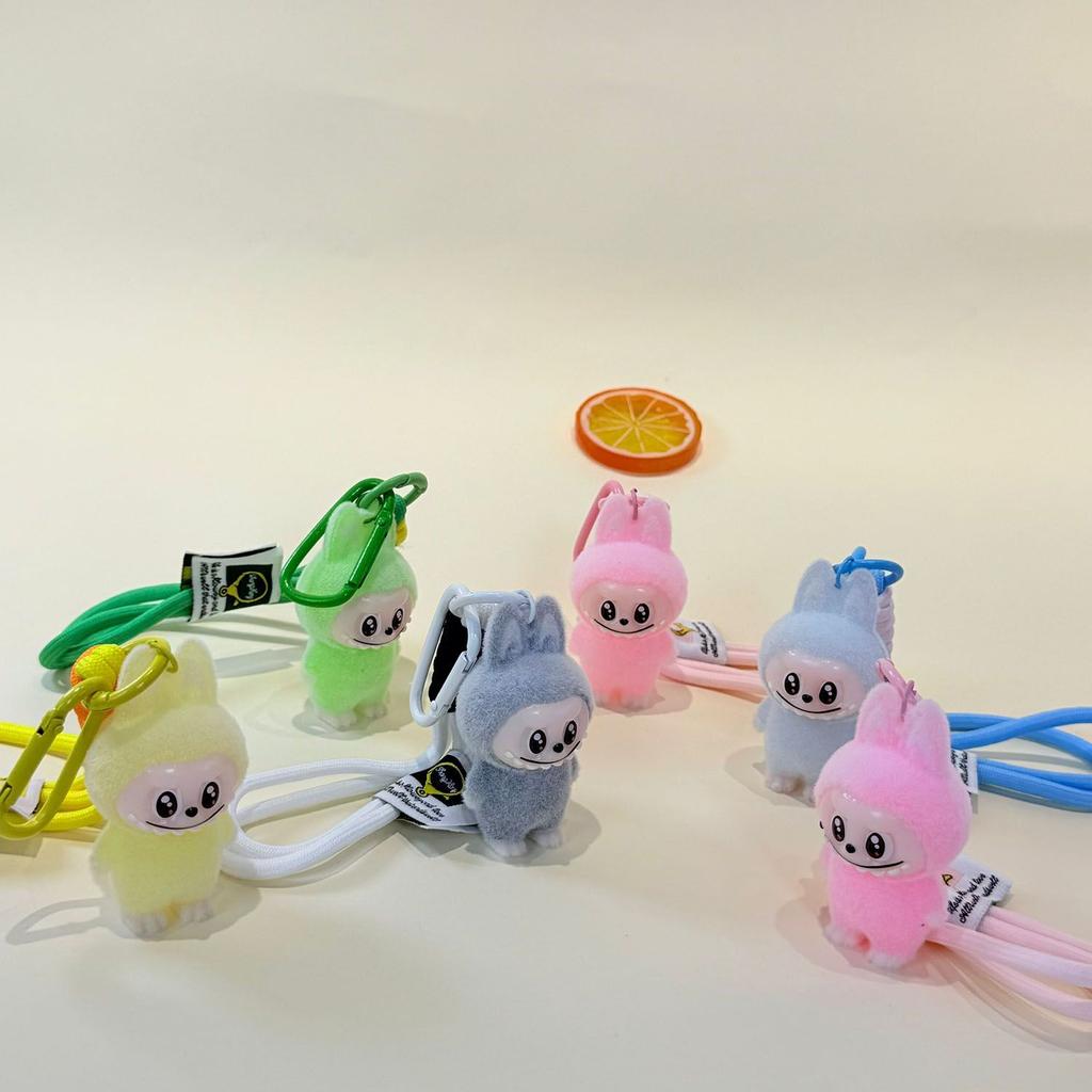 Labubu Plüsch Schlüsselanhänger Neu 4CM Schutt Vinylpuppe Plüsch Anhänger Niedlicher Taschenanhänger