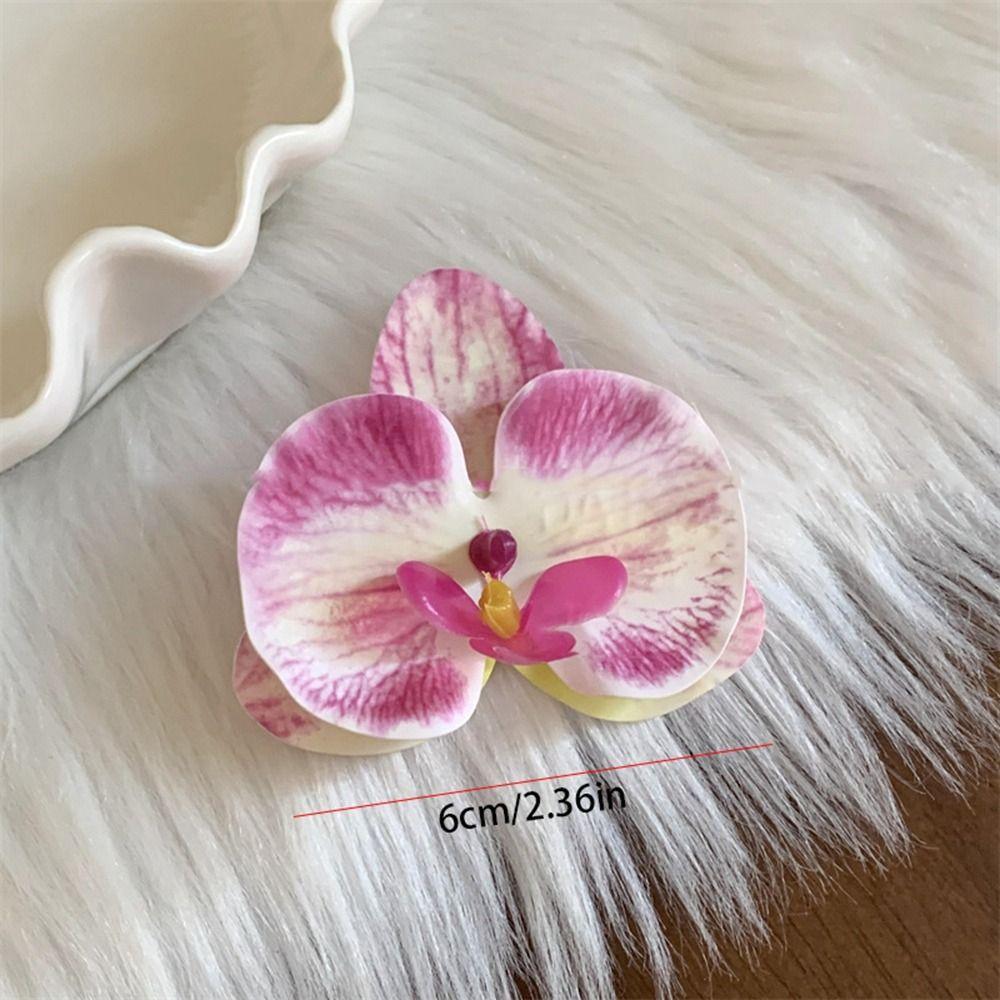 Ponytail Clip Orchid Hair Clip Bohemia Barrettes Large Shark Clip Fashion Flower Hair Claw Girl