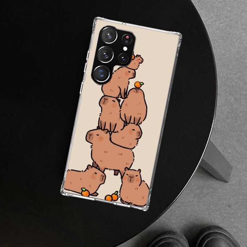 Bunny Capybara Cartoon Animal Phone Case Cover for Samsung Galaxy S26 S25 Edge S24 S23 Ultra S22 Plus S21 FE S20 + Art Customize