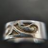 Used No. 474 Silver 925 Ring Tribal Design Approx. 12.5 4.9g