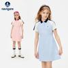 Navigare Girl's Short-Sleeve Polo Dress with Cinched Waist