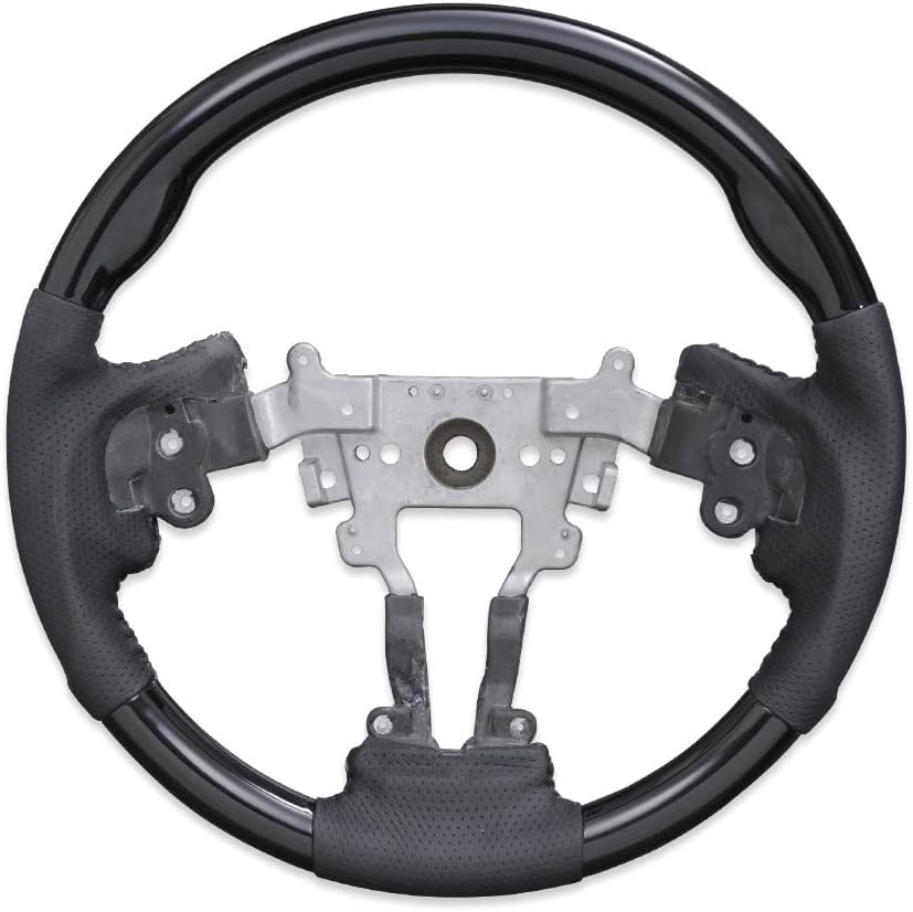 

HANAFUSA Рулевая ручка из перфорированной кожи Honda JF3 JF4 Рукоятка пистолета Piano Black SH16C N-BOX