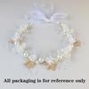 High Quality1/3/4 Pieces Girls' White Flower Crown with Artificial Pearls - Suitable for Daily Wear, Parties, Birthdays, Dances and Other Occasions