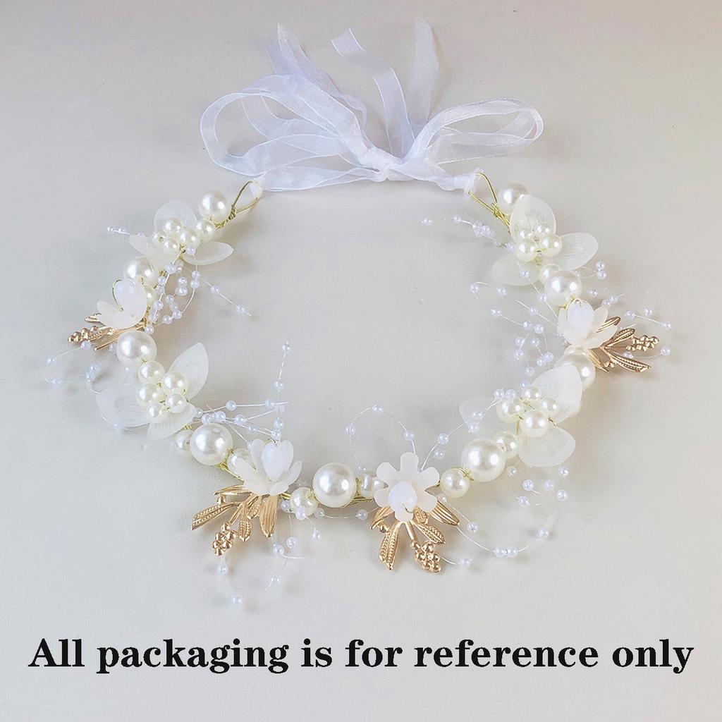 High Quality1/3/4 Pieces Girls' White Flower Crown with Artificial Pearls - Suitable for Daily Wear, Parties, Birthdays, Dances and Other Occasions