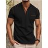 European and American Men's Short-sleeved T-shirt, Summer Youth Sports and Leisure Quick-drying Stand-up Collar Pearl Cotton Polo Shirt