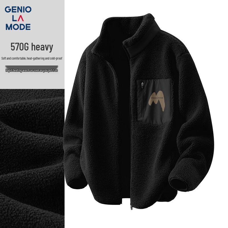 

GENIOLAMODE Men s Heavyweight Plush-Lined Fleece Jacket 3XL