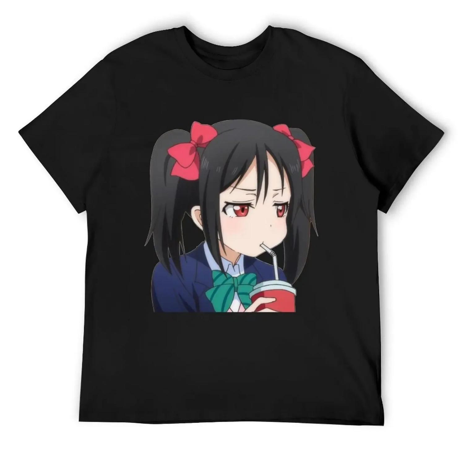 

LLSIF - Nico Yazawa Grumpy T-Shirt aesthetic clothes funny shirt cotton hippie clothes anime tshirt t shirts for men graphic XXXXXL чёрный