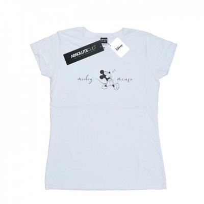 Womens/Ladies Mickey Mouse Whistle Cotton T-Shirt