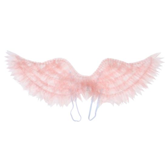 

Крылья ангела для взрослых детей Крылья ангела из перьев Костюм с эластичными лямками для Хэллоуина Рождества Косплей-вечеринки Without Light светло-розовый