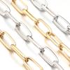 5Yards/Roll Aluminium Chain Gold Silver Color Oval Triangle Cross Link Chain For Jewelry Making DIY Necklace Bracelet Components