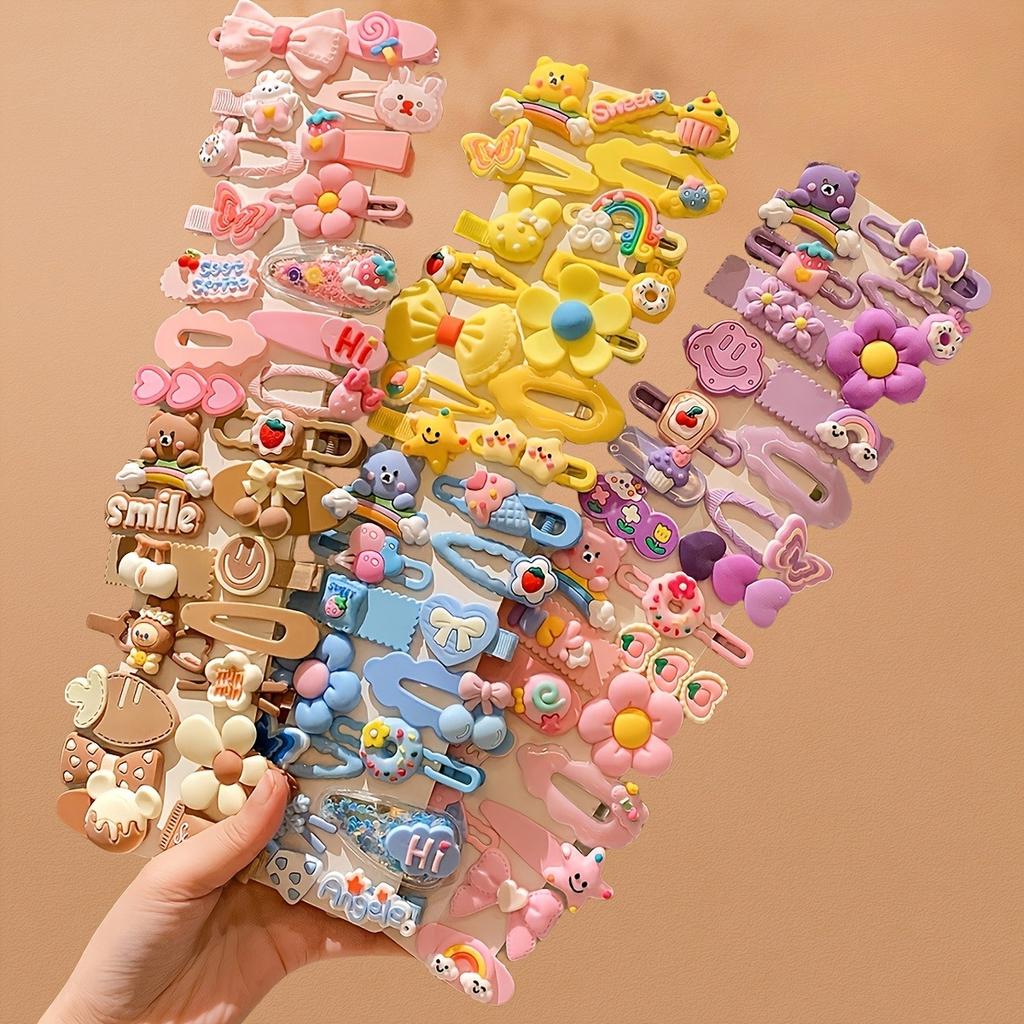 Little Girl Hair Clips Cute Bear Hair Accessories Hair Barrettes For Baby Toddler Teens Women Kids Cute Vivid Birthday Present Set