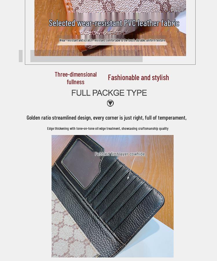 2025 Women's Genuine Leather Long Wallet: Multi-Card Slot, Large Capacity, Phone Holder.