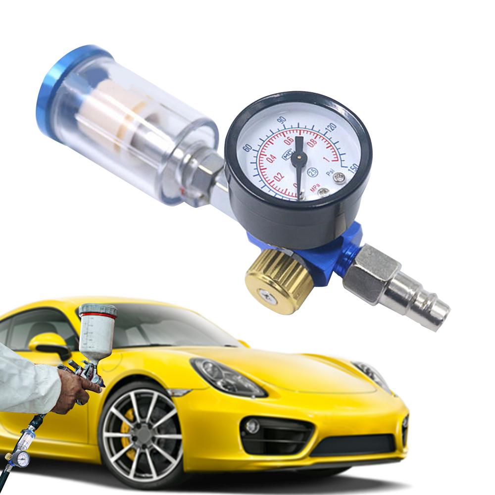 Oil Water Separator Waterproof Air Filter For Clean With Pressure Gauge Multifunctional Paint Sprayer Adjusting Tool Airbrush