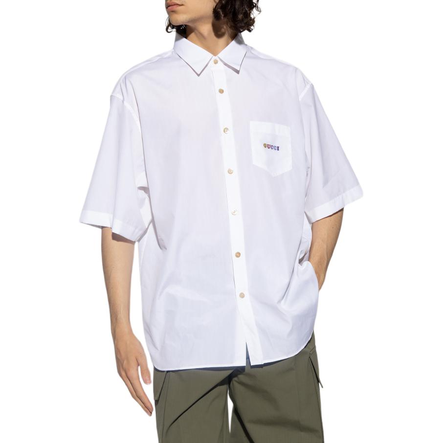 GUCCI Shirts Men's White Pointed Collar Moderate Other 751076-ZAL9U-9000