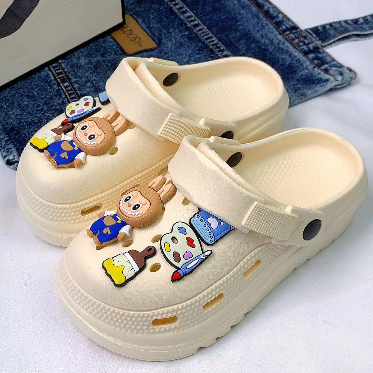 

Cloud hole shoes EVA hole shoes women s blue rabub accessories girl style thick-soled summer sandals 40-41