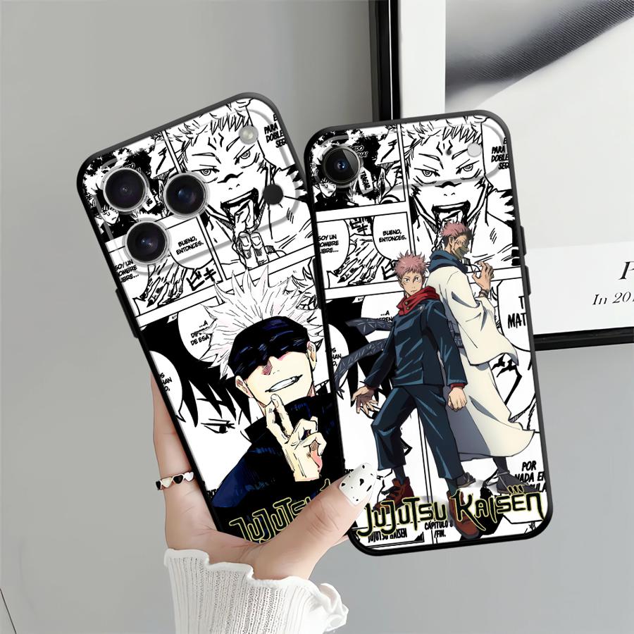 Anime J-Jujutsu K-Kaisen Case for iPhone 12 17 16 Pro Max 7 8 15 Plus X XS XR 13 Mini 11 14 17Air SE Soft Back Phone Cover