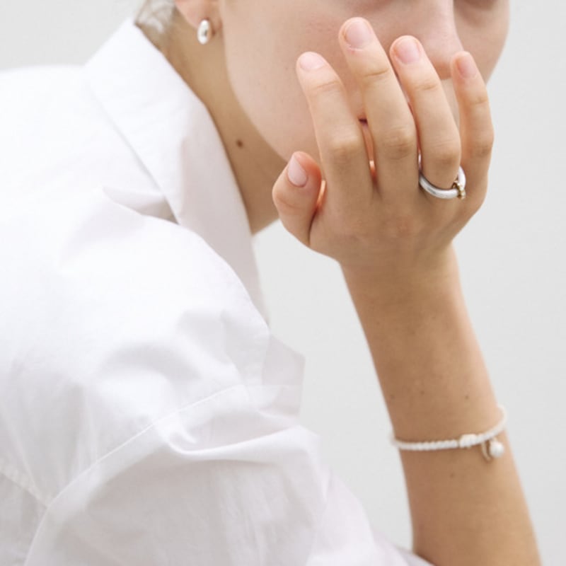 poery Moissanite Orbit Ring