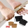 1 Pair Cowhide Weightlifting Gloves Four Finger Palm Protection Anti Slip Fitness Training for Men Women Pull Up Workout