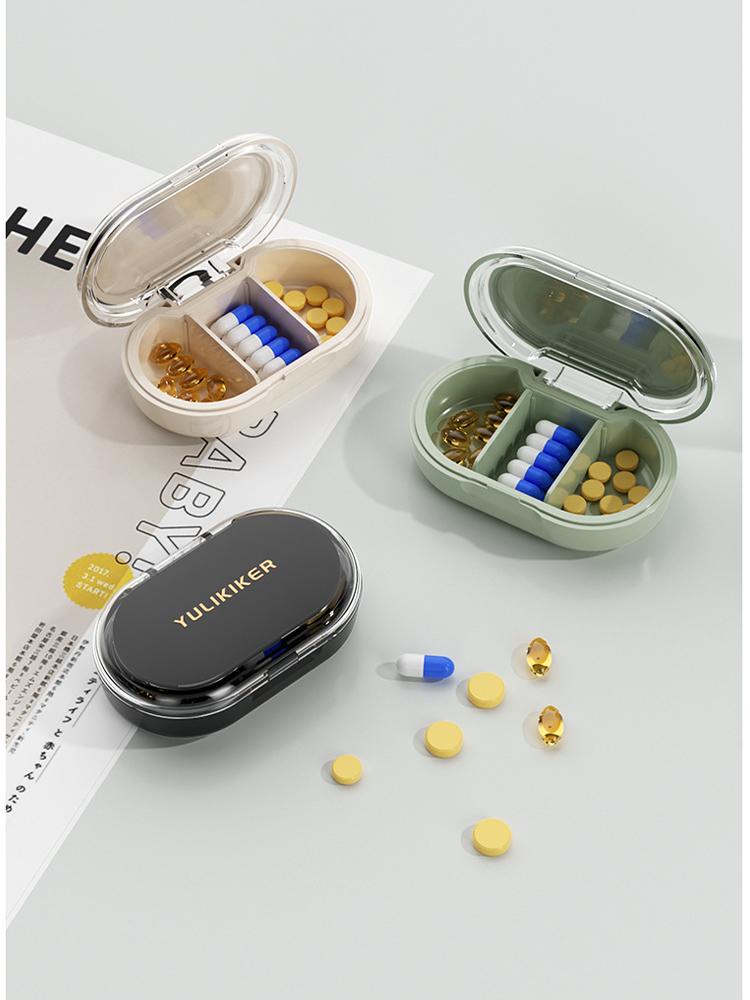 Mini Travel Pill Box 3 Grids - Waterproof Sealed Medicine Organizer Portable Daily Pill Case For Vitamins Supplements & Medica