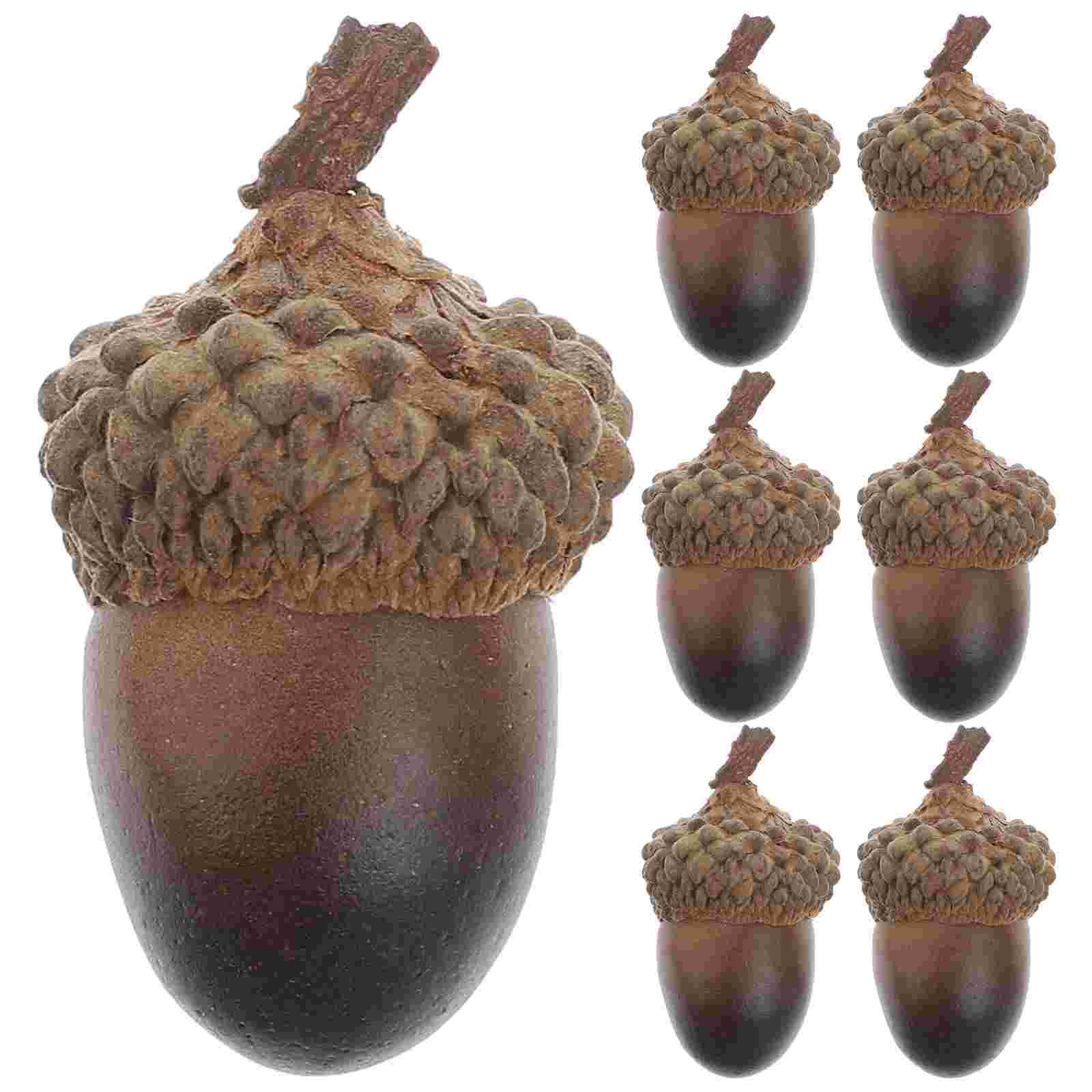 

60 Pcs Faux Pumpkins Outdoor Artificial Acorns Ornaments Nuts Decor Decorative Dad 3.00X3.00X1.80CM