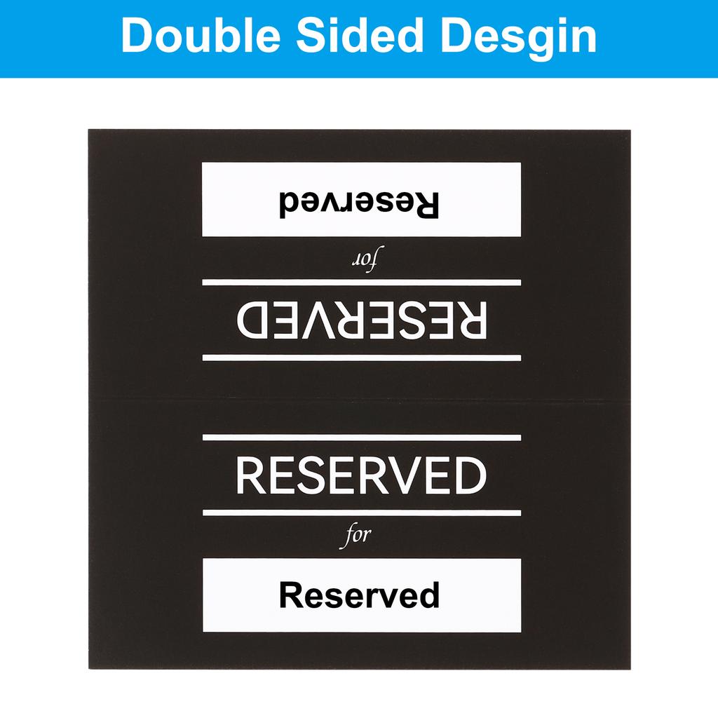 20/40/80pcs Reserved Table Signs Double Sided Seating Name Cards Tables Tent Blank Card for Wedding Restaurant Party Event