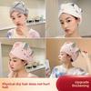 Cartoon Rabbit Ear Dry Hair Cap, Thickened Triangular Towel Shower Cap, Coral Fleece Absorbent Dry Hair Towel