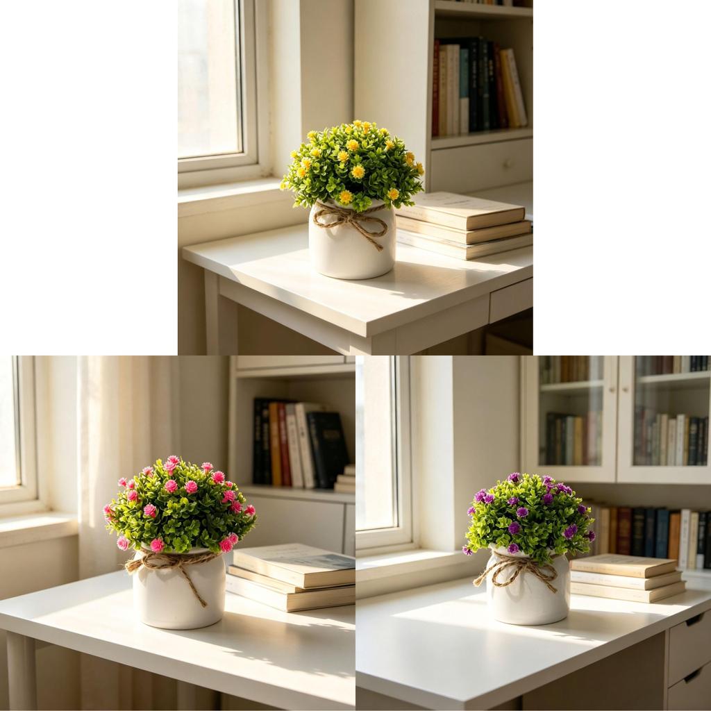 Full Sky Star Artificial Flower Pot For Home Decor And Photography Prop