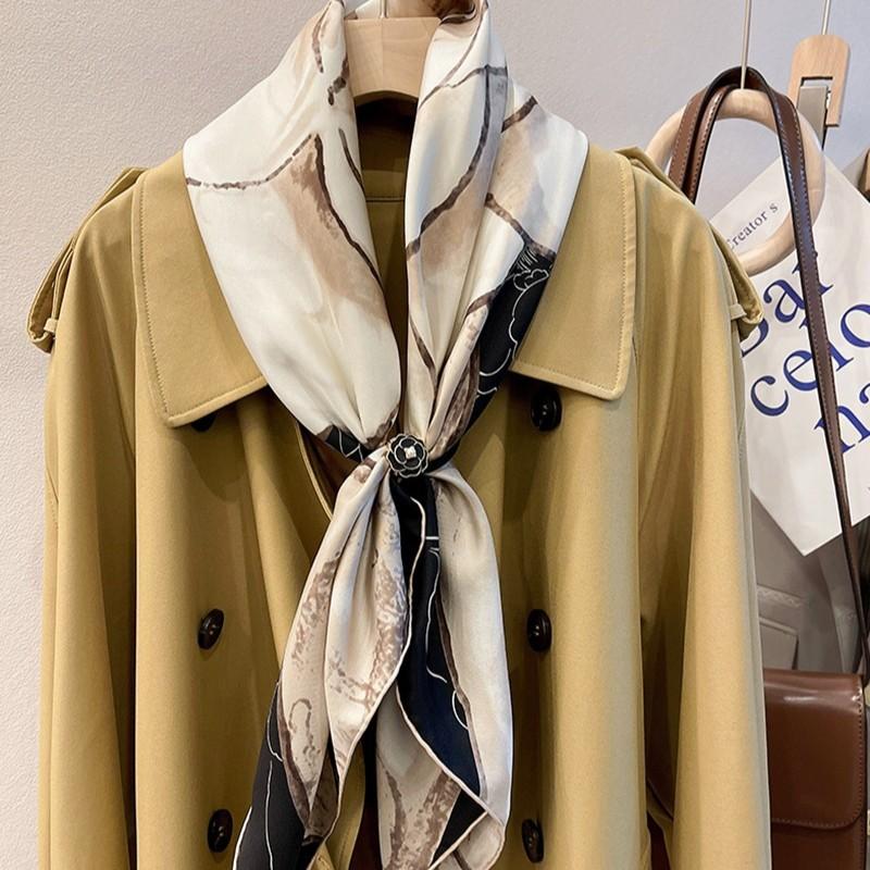 Camellia Silk Twill Silk Sand Wash Women'S Silk Scarf Mulberry Silk Scarf Shawl Large Square Scarf Silk Scarf Shawl