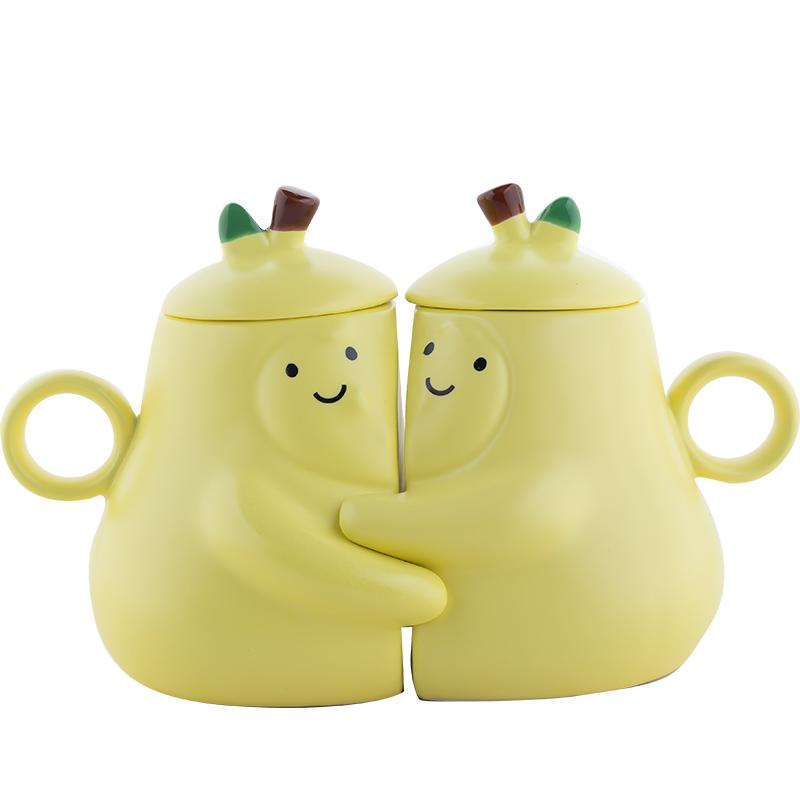 Cuddle Pear Mug Couple Models A Pair of Cups To Send Girlfriend Creative Gift Ceramic Boys Quirky Cute Water Cups