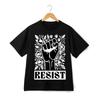 Resist Fist&Floral Graphic T-Shirt-Unisex Activist Tee|Rallies&Casual Outings