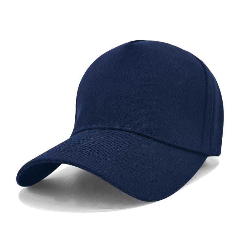 Custom Plain Cotton Five-Panel Baseball Cap with Large Brim and Optional Logo Print