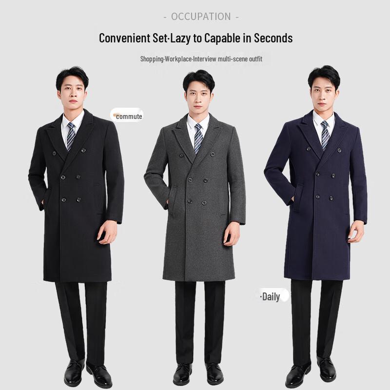 Tluoman Unisex Professional Mid-Length Polyester Coat